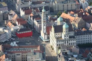 Augsburger Rathaus aus der Luft