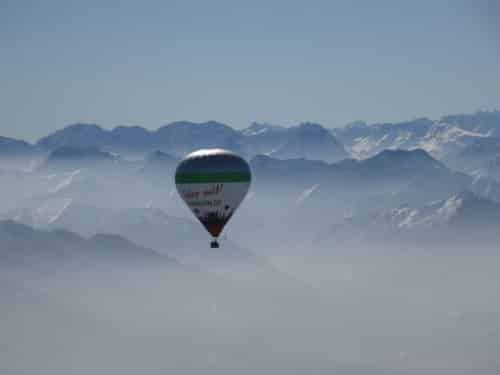 Ballonfahrt in den Alpen 2017