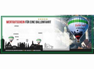 Wertgutschein für eine Ballonfahrt über Augsburg