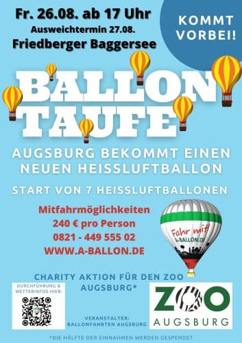 Ballontaufe am Friedberger Baggersee am 26.8.2022